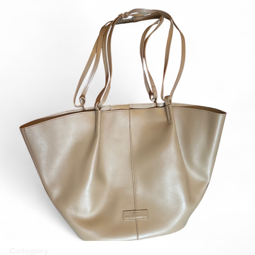 Melie Bianco Lydia Saddle Vegan Leather Tote